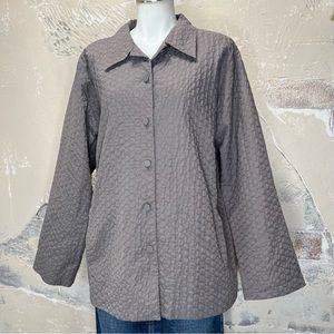Eileen Fisher Gray Textured Jacket